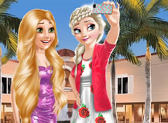 Selfie das Princesas Elsa e Rapunzel
